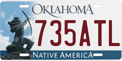 OK license plate 735ATL