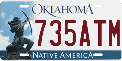 OK license plate 735ATM