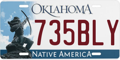 OK license plate 735BLY