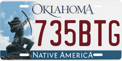 OK license plate 735BTG