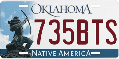 OK license plate 735BTS