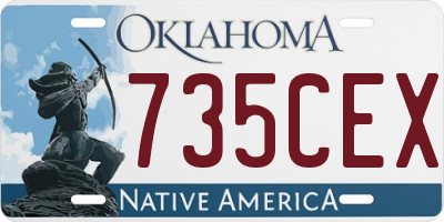 OK license plate 735CEX