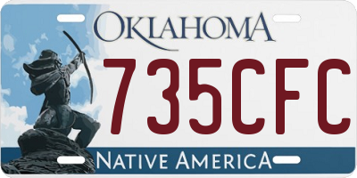 OK license plate 735CFC