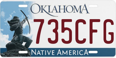 OK license plate 735CFG