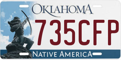 OK license plate 735CFP