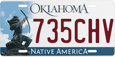 OK license plate 735CHV