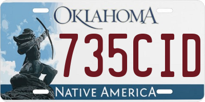 OK license plate 735CID