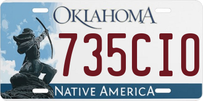 OK license plate 735CIO