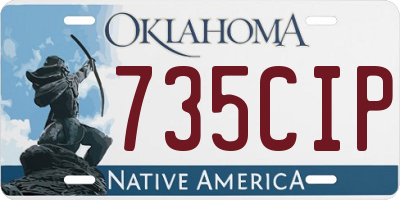 OK license plate 735CIP