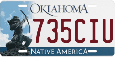 OK license plate 735CIU