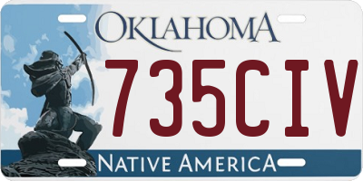 OK license plate 735CIV