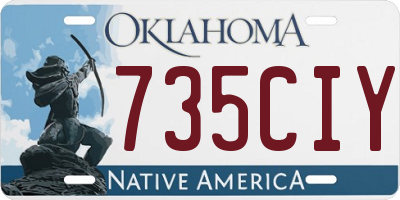 OK license plate 735CIY