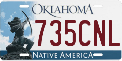 OK license plate 735CNL