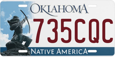 OK license plate 735CQC