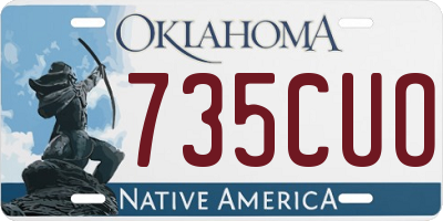 OK license plate 735CUO
