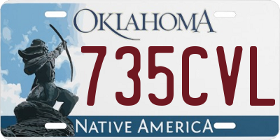 OK license plate 735CVL