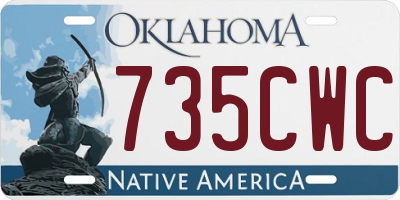 OK license plate 735CWC