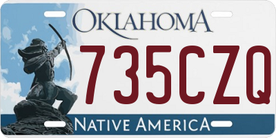 OK license plate 735CZQ