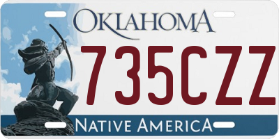 OK license plate 735CZZ