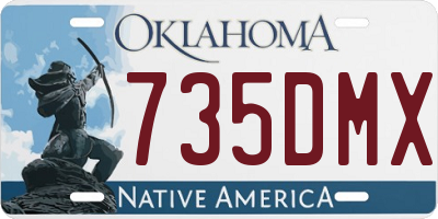 OK license plate 735DMX