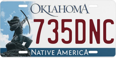 OK license plate 735DNC