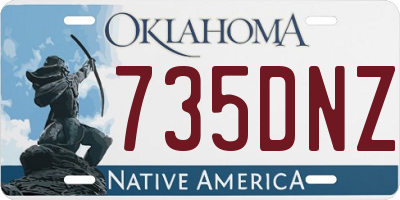 OK license plate 735DNZ