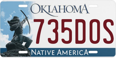 OK license plate 735DOS