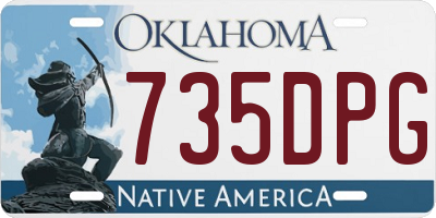 OK license plate 735DPG