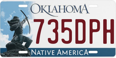 OK license plate 735DPH