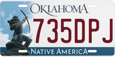 OK license plate 735DPJ