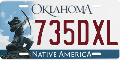 OK license plate 735DXL