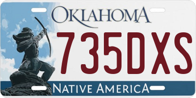 OK license plate 735DXS