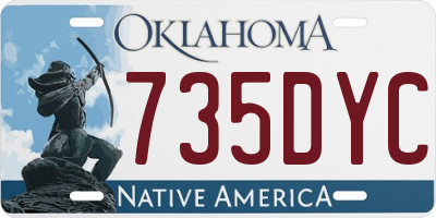OK license plate 735DYC