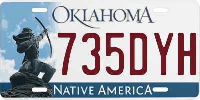 OK license plate 735DYH