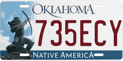OK license plate 735ECY