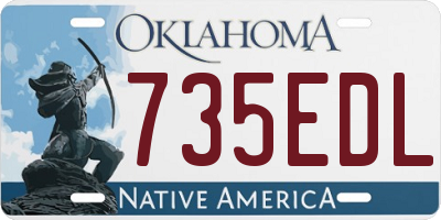 OK license plate 735EDL