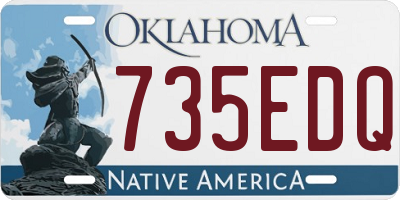 OK license plate 735EDQ