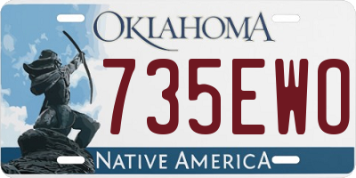 OK license plate 735EWO