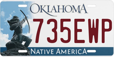 OK license plate 735EWP