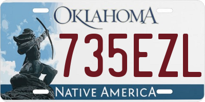 OK license plate 735EZL