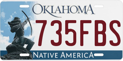 OK license plate 735FBS