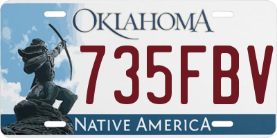 OK license plate 735FBV