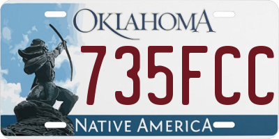 OK license plate 735FCC