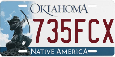 OK license plate 735FCX