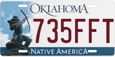 OK license plate 735FFT