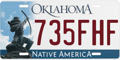 OK license plate 735FHF
