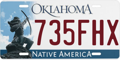 OK license plate 735FHX