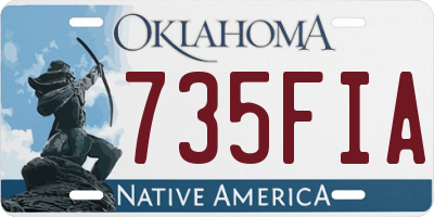 OK license plate 735FIA