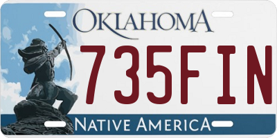 OK license plate 735FIN