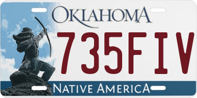 OK license plate 735FIV